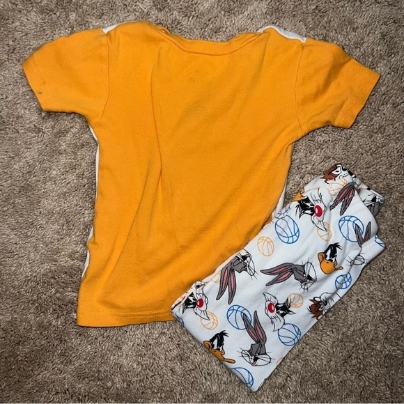 LeBron James Space Jam Basketball Bugs Bunny Tasmanian Devil Pajamas Size 4 - Picture 2 of 7